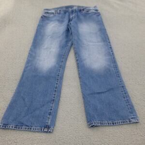 Gap Jeans Mens 36x30 Standard Straight Medium Wash Fade Denim Blue